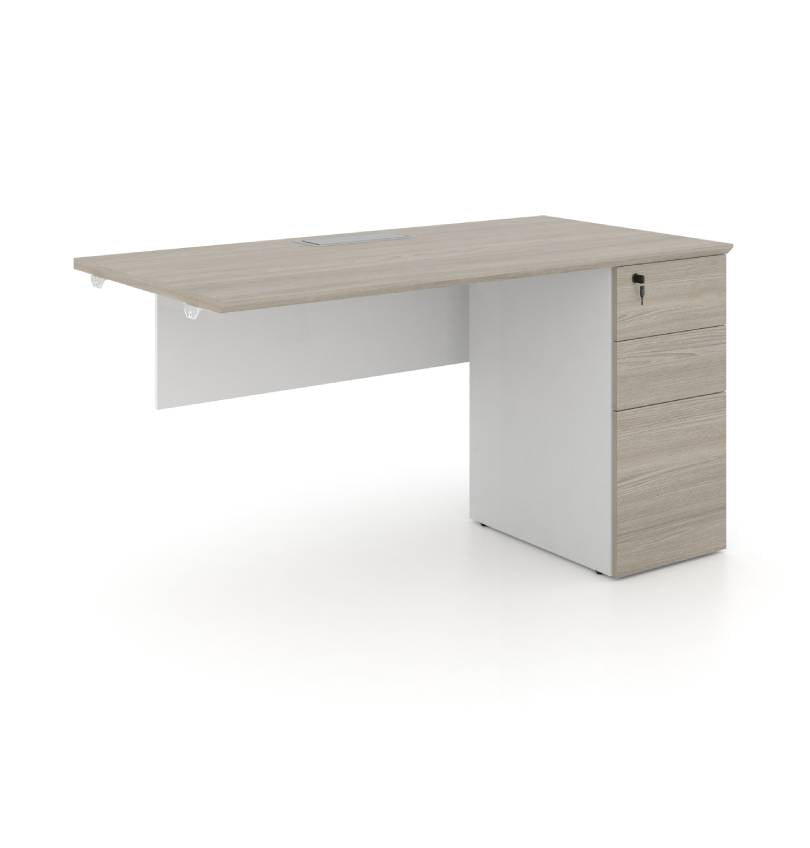 Nora Straight Desk with Fixed 3D Pedestal Consumer KANO   