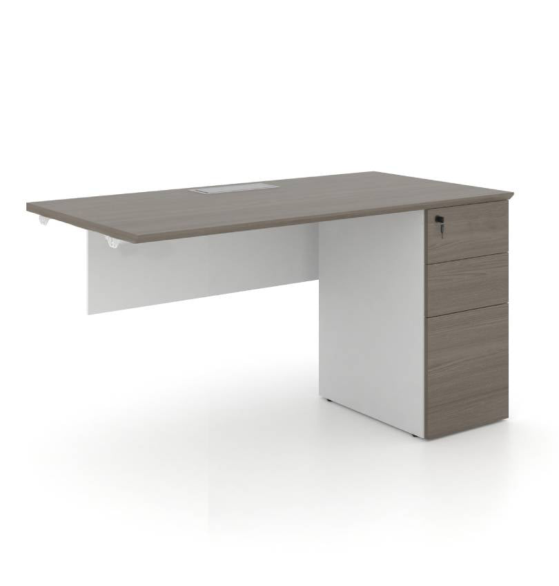 Nora Straight Desk with Fixed 3D Pedestal Consumer KANO   