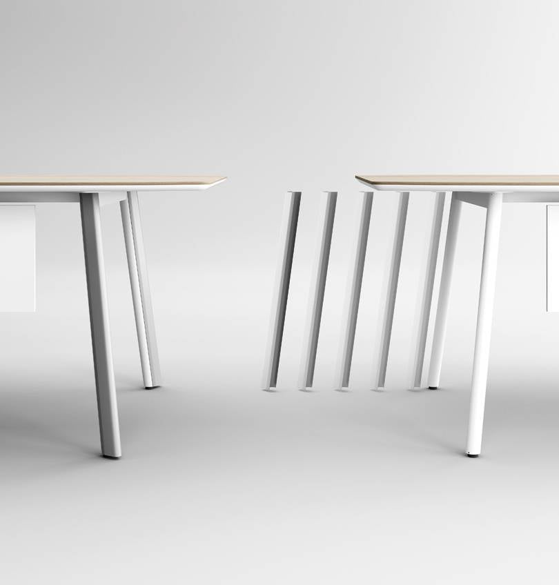 Nora L-Shaped Desk with Small Credenza Return Consumer KANO   