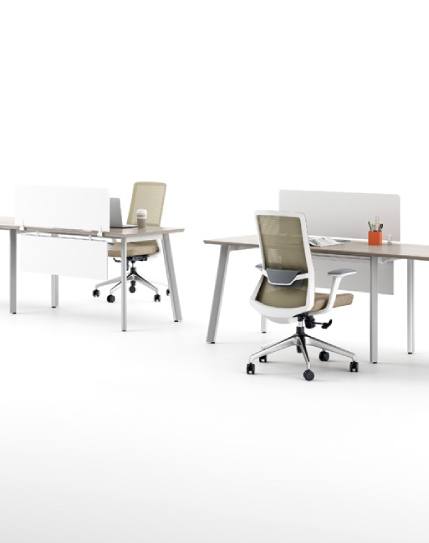 Nora Straight Desk with Fixed 3D Pedestal Consumer KANO   