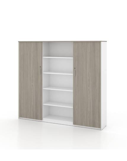 Universal 5-Level Wall Unit Cabinet (White Body) Consumer KANO CF41 Nash Oak W2000 x D400 x H1800mm 8-10 Weeks