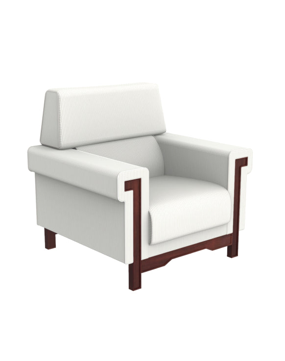 Calabasas Armchair Consumer BAFCO White Beige Fabric 8-10 Weeks