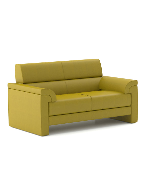 Kenyo 2-Seater Sofa Consumer KANO Genuine Leather Yellow 8-10 Weeks