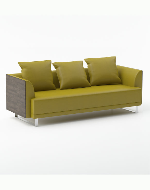 Boca Raton 3-Seater Sofa Consumer KANO Yellow Vegan Leather 8-10 Weeks